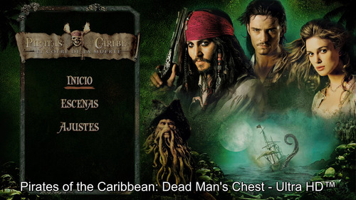Piratas Del Caribe 1-2-3-4-5 / 4k Uhd 5xbd25 Latino