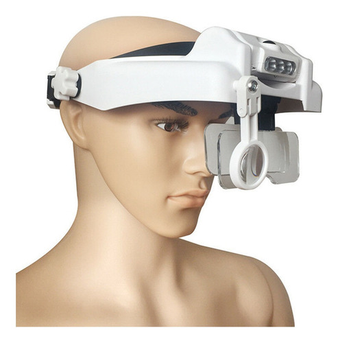 Diadema Luz Led Visera Lupa Para La Cabeza Reparación