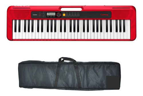 Teclado Portatil Ct S200 Casio Red 61 Teclas + Funda