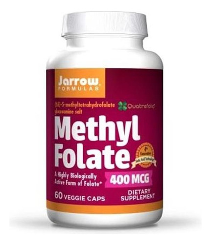 Folato De Metilo 400 Mcg 5 Mthf Jarrow Formulas 60 Cap