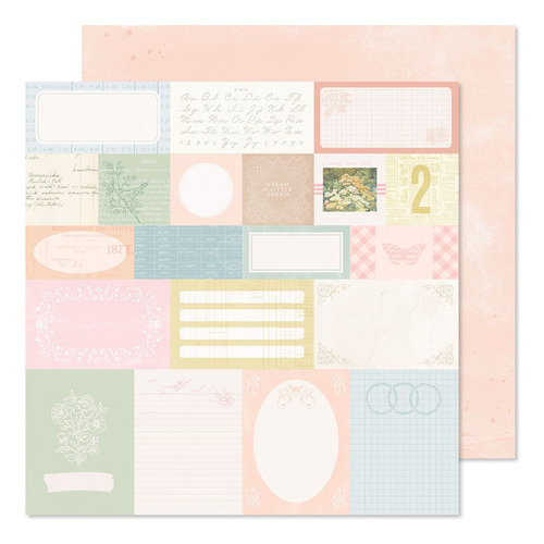 Scrapbooking Cardstock 12x12 - Recuerdo - Gingham Garden