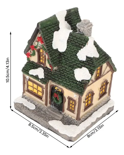 Christmas Village House Vintage Exquisito Paisajismo Led