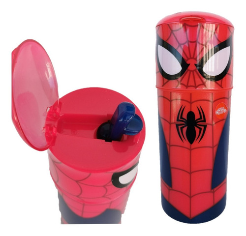 Botella Sport Infantil De Hombre Araña Originales Cresko