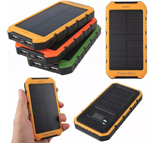 Cargador Solar + Power Bank Doble Puerto Portátil De 8000mah