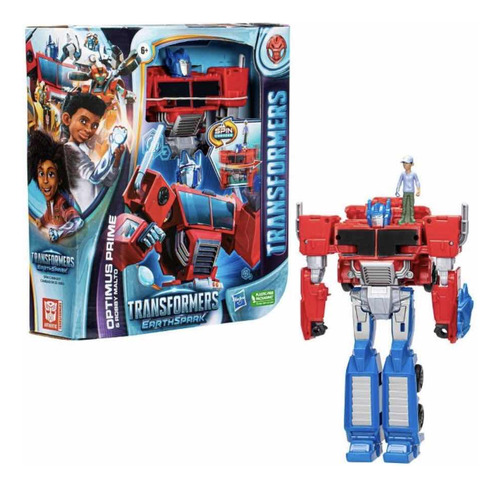 Muñeco Transformers Optimus Prime  Y Robby Malto Earthspark