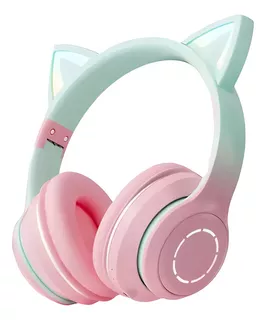 Fone De Ouvido Bluetooth Led Orelha Gato Iuz Headphone