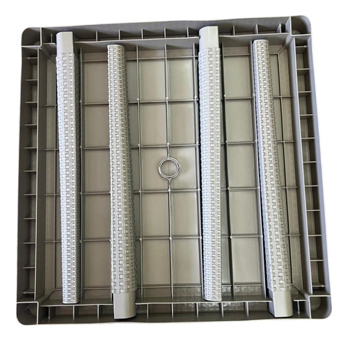 Mesa Jantar Rattan Quadrada Resistente Area Interna/externa Cor Camurça