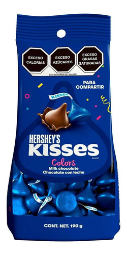 Chocolate Hershey's Kisses Fiesta Azul Oscuro 190g