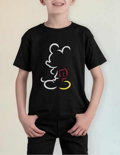 Playera Silueta Mickey Mouse 2 Adulto E Infantil