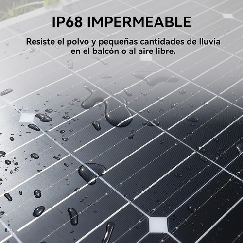 Powmr 20w 22v 1.2a Panel Solar Portátil Flexible Color Negro Voltaje De Circuito Abierto 21.6v Voltaje Máximo Del Sistema 18v POW-LTW 20W