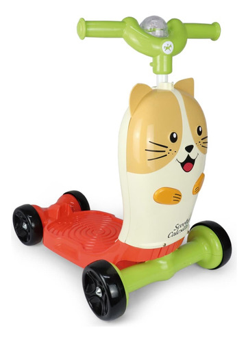 Patinete Infantil 2 Em 1 Scooty Cat Calesita Colorido
