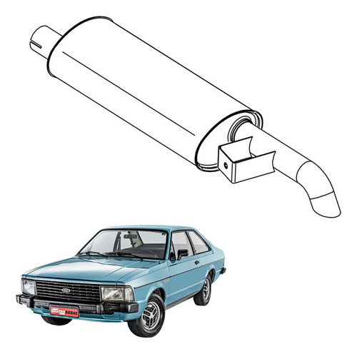 Escapamento Silencioso Traseiro Corcel 2 1982 1983 1984 Opc