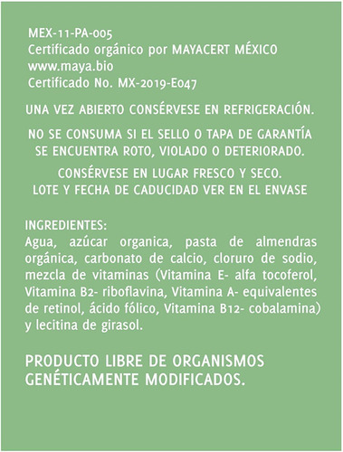 Imagen 3 de 7 de Leche De Almendra Orgánica Gud 1 L