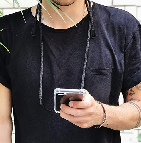 Imagen 6 de 8 de Funda Transparente Colgante Cordon Para Todos Los iPhone