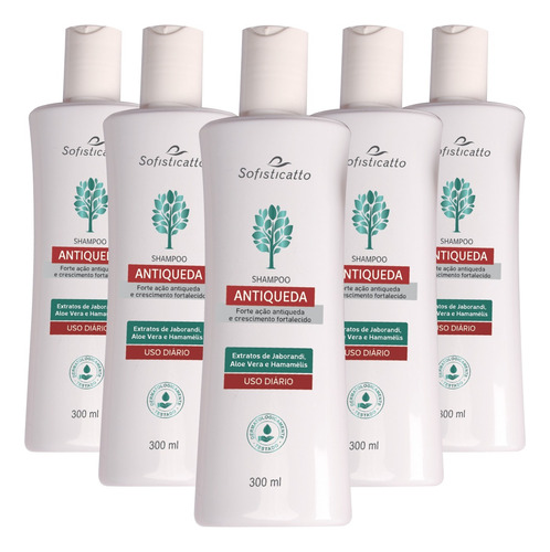 5 Shampoo Antiqueda Sofisticatto Cosméticos Hidrata Atacado
