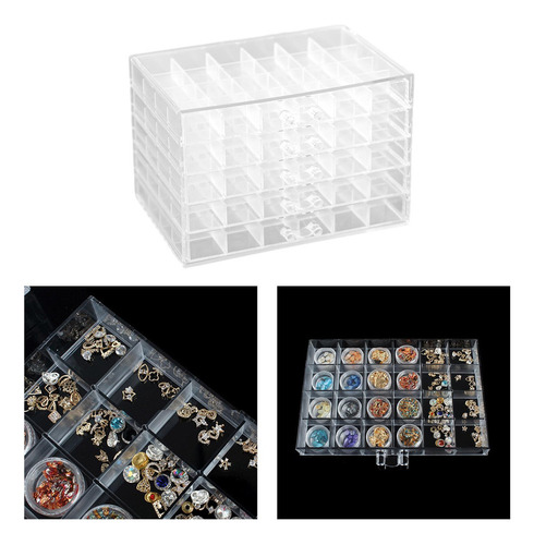 L Caja De Decoración De Uñas Para Mujeres Y Transparente