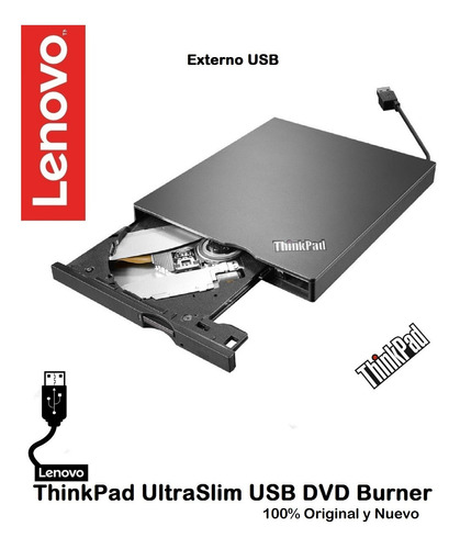 Grabador Quemador Lenovo   Externo  Dvd-cd 24x  Usb Portatil