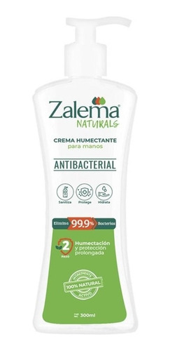 Crema Humectante Manos Zalema Naturals Antibacterial 1pza