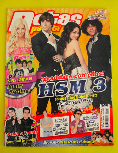 Zac Efron Notas Para Ti Julieta Venegas Moderato Tokio Hotel (Usado)
