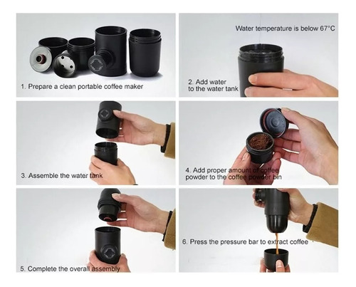 Máquina Para Hacer Café Expreso Portátil De Viaje, 140 Ml .