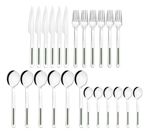 Set. Cubiertos Tramontina Vik. X24 Pz Ace.inox