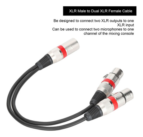 Cabo Jorindo Jd6067 0,3 M Xlr Macho Para Duplo Xlr Fêmea Tip