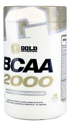 Gold Nutrition X2 Bcaa 2000 Suplemento Aminoácidos 120c 3c