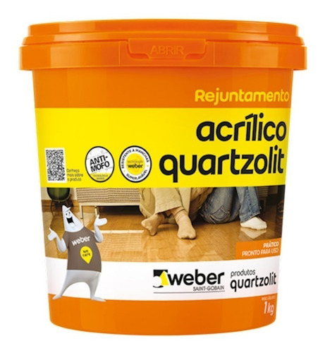 Rejunte Acrilico Quartzolit Marfim 1kg Anti Fungo