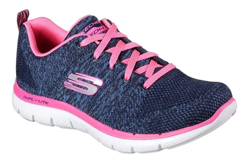 estómago pañuelo de papel ganar Tenis Skechers Flex Appeal 2.0 Marino/rosa Mujer 12756/nvhp