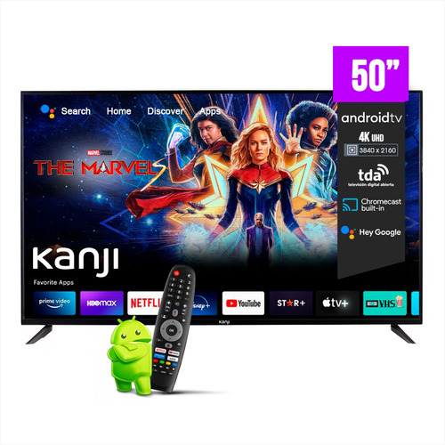 Televisor Smart 50 Pulgadas Led 4k Con Control Remoto Hdmi