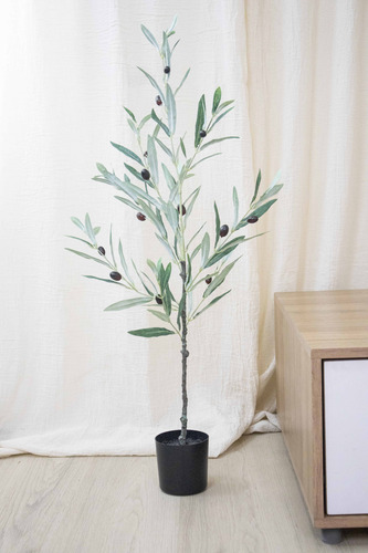Planta Olivo Artificial 85cm C/maceta Calidad Premium