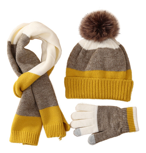 Set De Gorro De Invierno, Guantes, Bufanda, Gorro Para Niñas