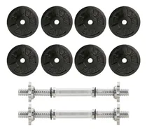 Comprar Pesas Mancuernas Kit 2 Barras Más 80 Lbs En Discos (8x10 Lb)