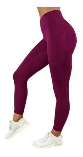 Leggins Deportivos Dama De Licra Con Bolsa Celular Gym Mujer