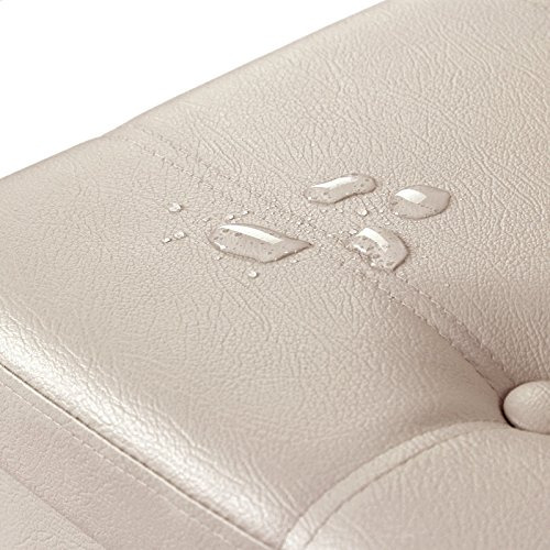 Banco Otomano Plegable Con Almacenamiento Color Beige