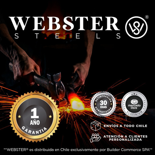 Imagen 5 de 5 de Cuchillo Acero Premium Webster Parrillero Cocina Chef Asado