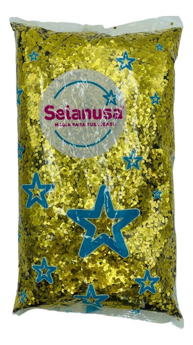 Diamantina Ultrabrillante Selanusa Decorar Manualidades 1kg Color C100 Oro Fuerte