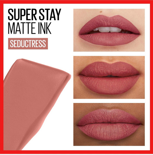 Imagen 5 de 8 de Labiales Maybelline Superstay Matte Ink, Larga Duración