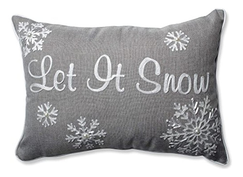 Almohada Perfecta Let It Snow  Tiro Rectangular Almohada Gri