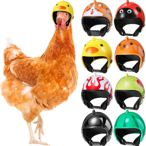 8 Piezas Casco De Gallinas Gorra De Seguridad Mascotas ...