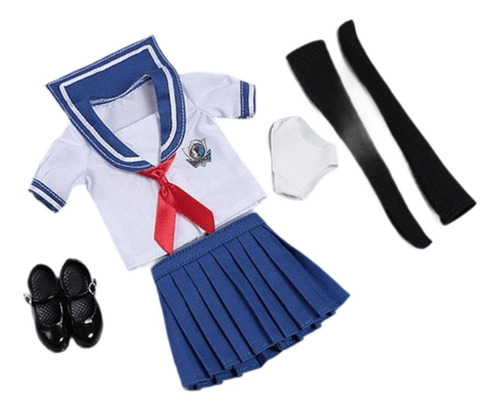 Traje De Uniforme De Colegiala A Escala 1:6, Ropa Para