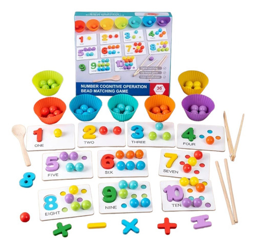 Juego Didactico Matematico Educativo Para Niños Bolas Numero