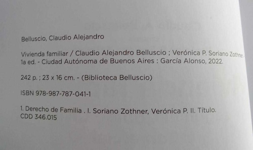 Vivienda Familiar - Teoría Y Práctica / Belluscio Novedad!