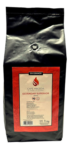 Cafe En Granos Tostado Maceda 100% Puro 1kg Superior