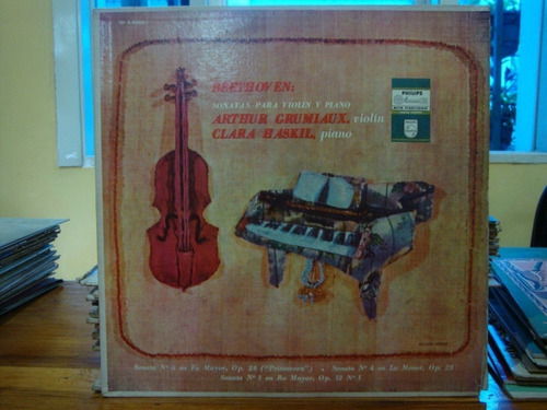 Vinilo Grumiaux Violin Haskil Piano Beethoven Cl1