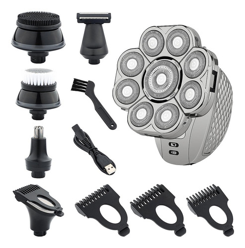 Afeitadoras De Barba Recargables, Mxzgp-001, Cromo Brillante Color Plata