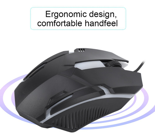 Mouse Para Notebook Ms11 1600dpi Com Luz De Fundo Com Fio Us