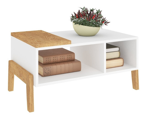 Mesa Ratona Living Centro Blanco Combinado  Moderna Nórdico 