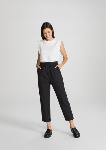 Calça Carrot Feminina Cintura Alta Hering