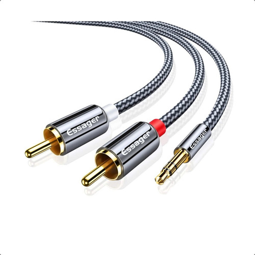 Cable Essager P2 Estéreo Macho A 2 Rca Macho De 3,5 Mm, 5 M